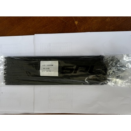 Спица Чёрна Тайвань 14G.2.mm-262 100шт, Спица Чёрна Тайвань 14G.2.mm-262 100шт,